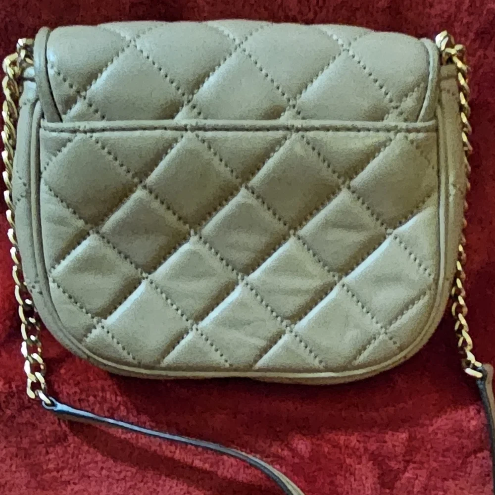 Michael Kors Mini Quilted Tan Crossbody Bag